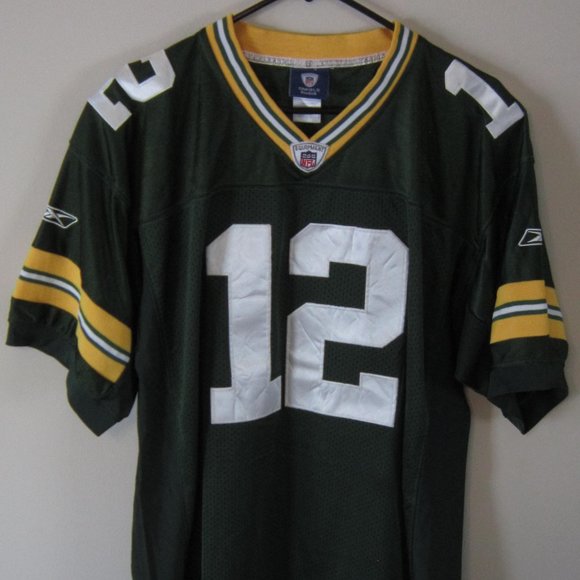 Green Bay Packers AARON RODGERS #12 NFL Football Sz 50/Lg Onfield Reebok Jersey - Picture 1 of 14